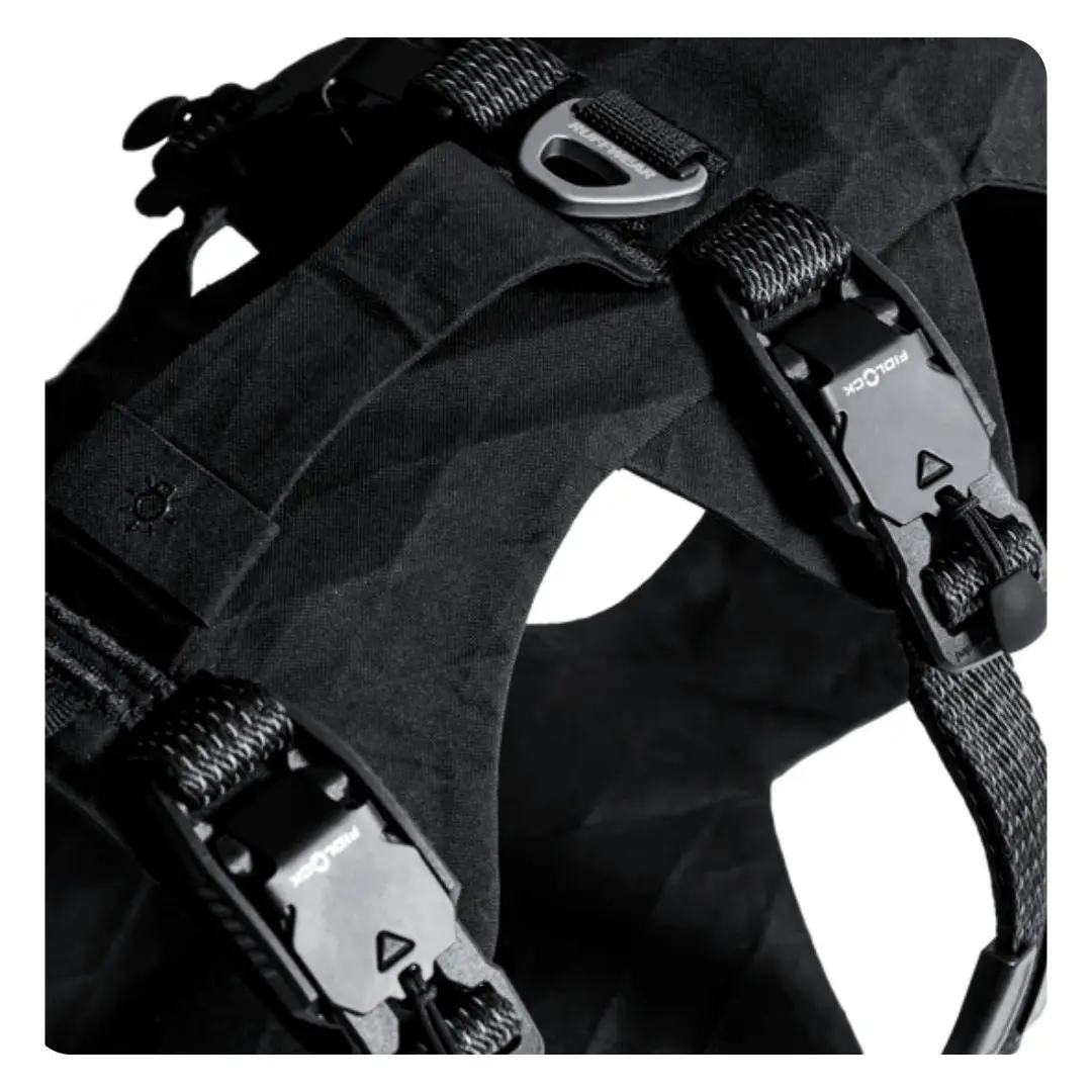 Ruffwear Hundesele Ridgeline Fidlock Obsidian Black - Billede 2