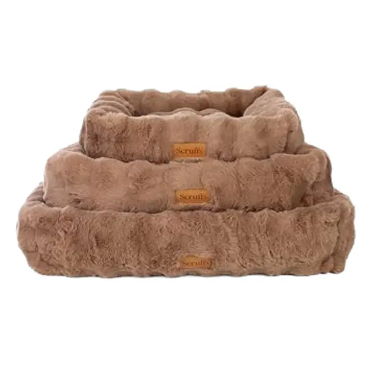 Scruffs Alpine Hundeseng Imiteret Pels Beige