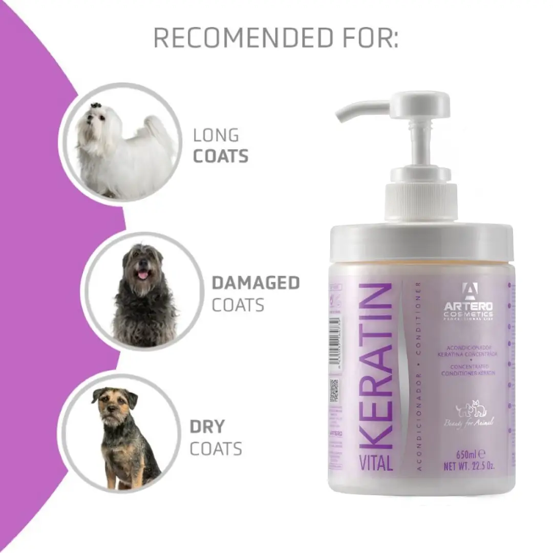 Artero Keratin Vital Conditioner Balsam & Pelskur 650 ml - Billede 2