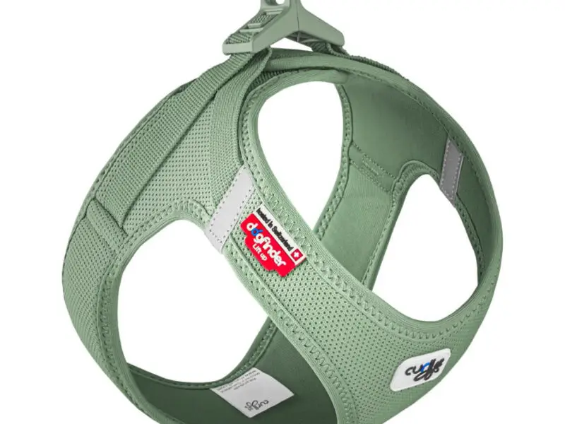 Curli Air-Mesh Vest Step-In Hundesele Oliven