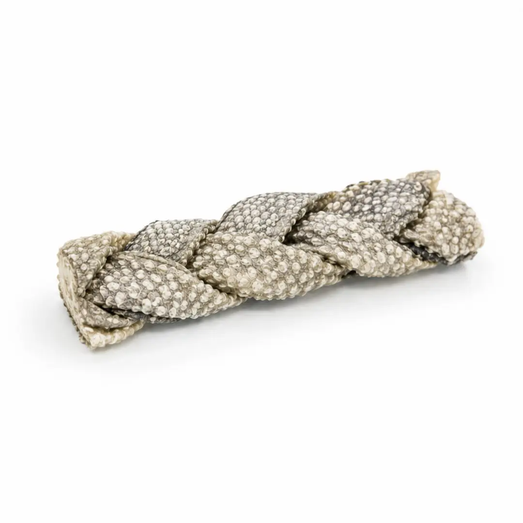 Skipperhundens Favorit Flettet Torskeskind Tyggeben 12 cm