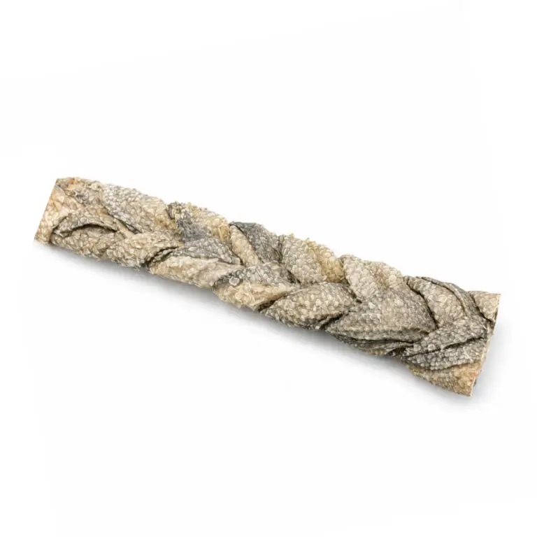 Skipperhundens Favorit Flettet Torskeskind XL Tyggeben 24 cm