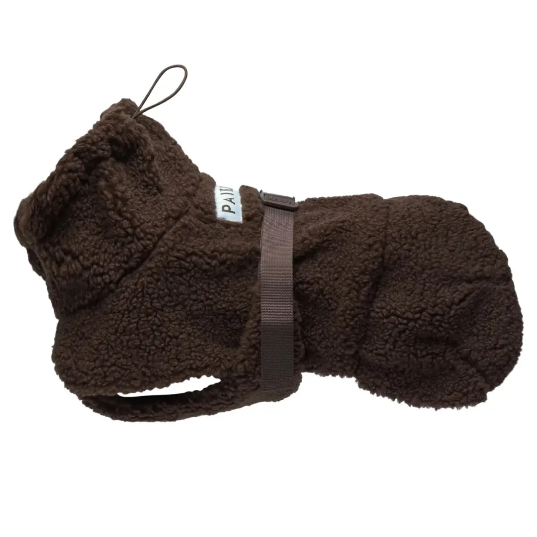 Paikka Sherpa Shirt Blød Hundejakke Brun - 30 cm
