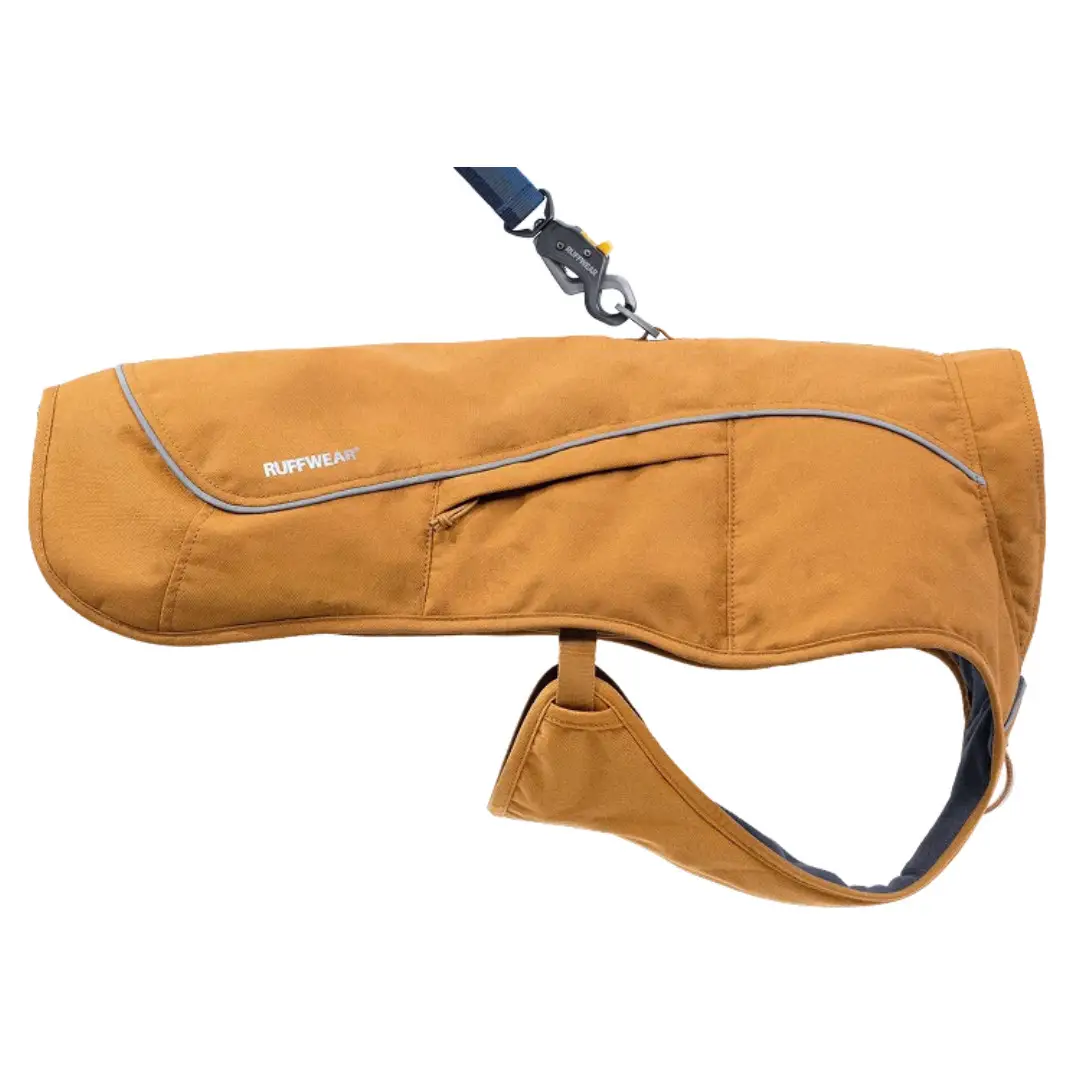 Ruffwear Overcoat Fuse Brun Vinterjakke Med Integreret Sele - Billede 2