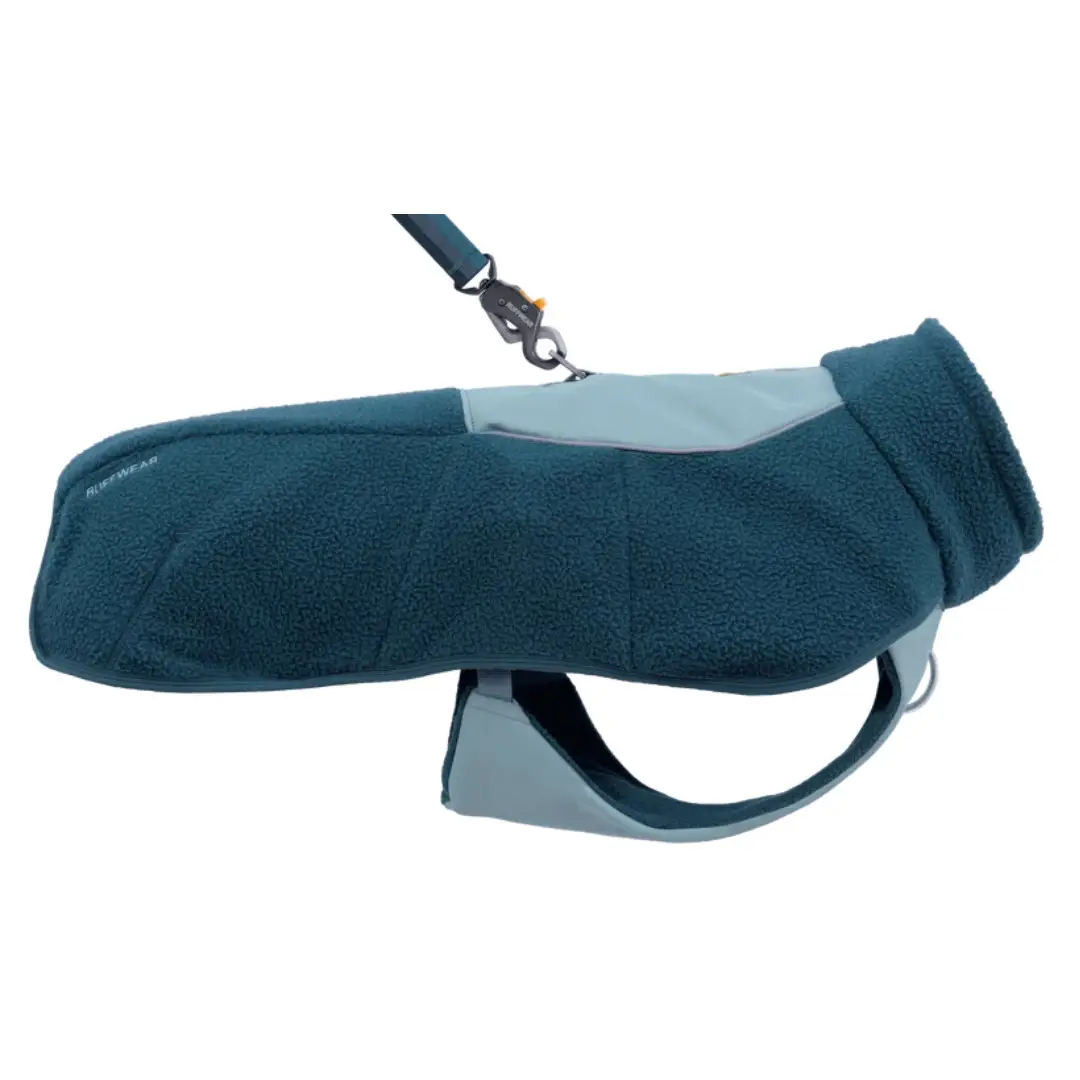 Ruffwear Timberline Fuse Mørkegrøn Fleecejakke Med Integreret Sele - Billede 2