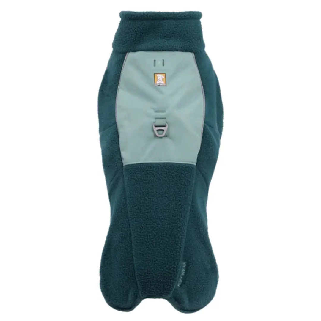 Ruffwear Timberline Fuse Mørkegrøn Fleecejakke Med Integreret Sele - Billede 3