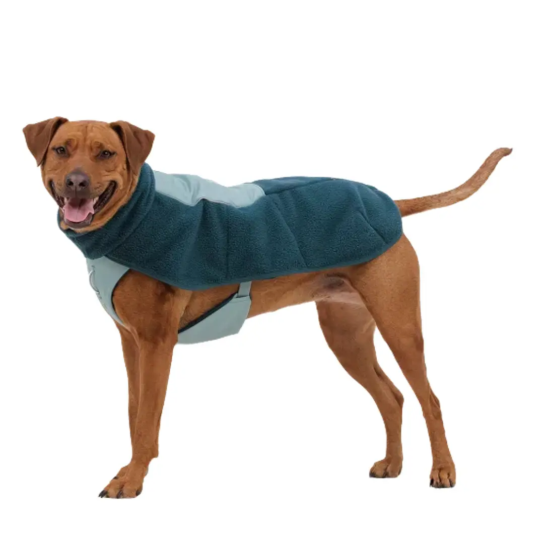 Ruffwear Timberline Fuse Mørkegrøn Fleecejakke Med Integreret Sele - Billede 4