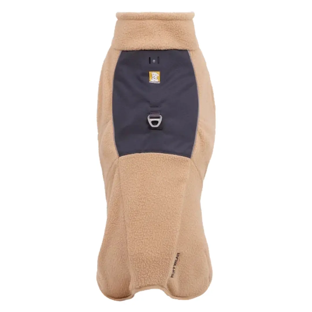 Ruffwear Timberline Fuse Beige Fleecejakke Med Integreret Sele - Billede 3