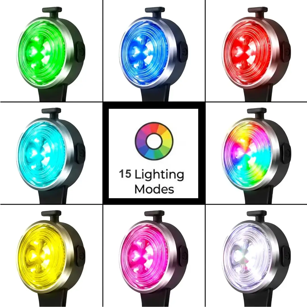 Genopladelig LED Hundelygte Med 8 Farver - Billede 3
